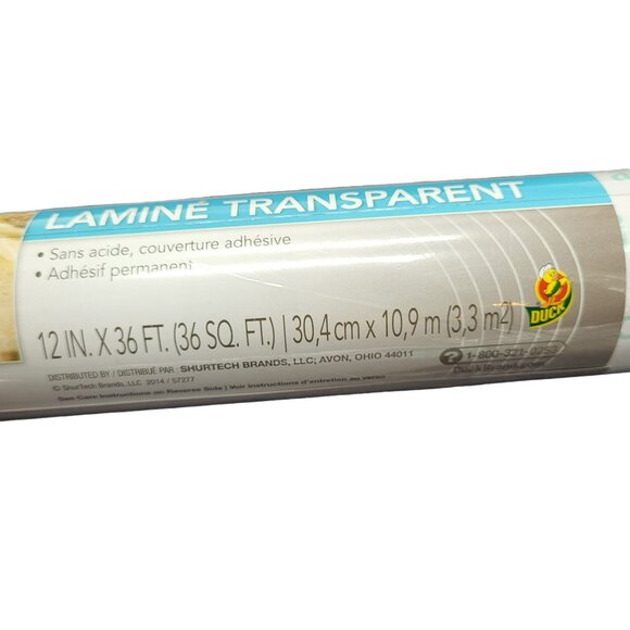 Duck Peel N Stick Easy Laminate Adhesive 12" x 36' Protector Shelf Liner Clear - Picture 5 of 6